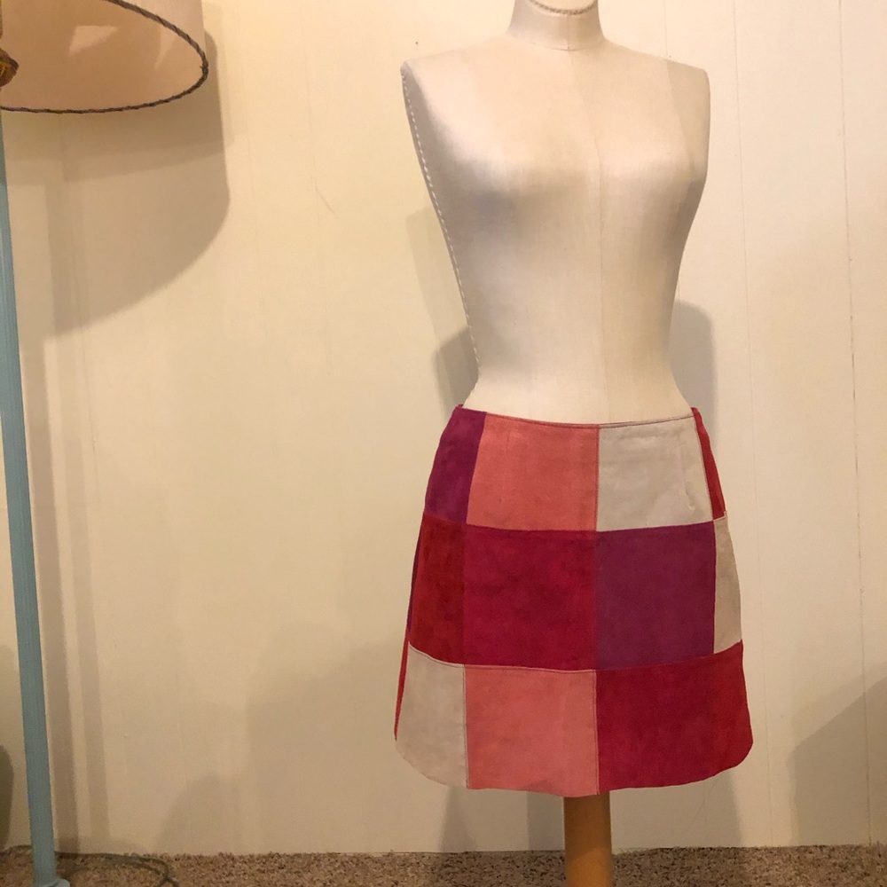 Vtg Express real Suede Mini